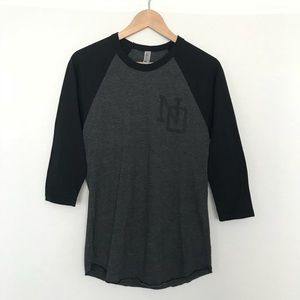 American Apparel 3/4 Sleeve graphic baseball T S